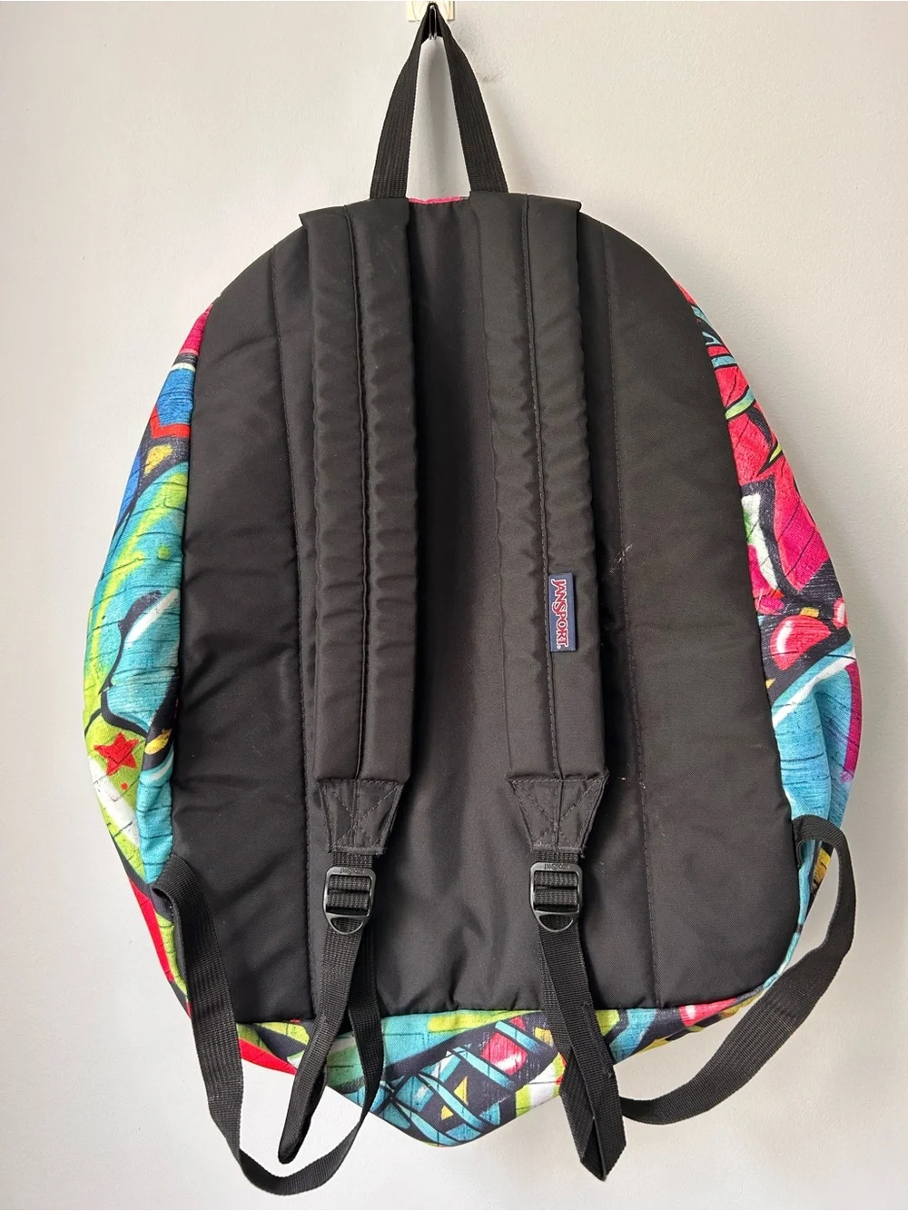 JanSport High Stakes Polyester Multi Graffiti School Backpack Colorful